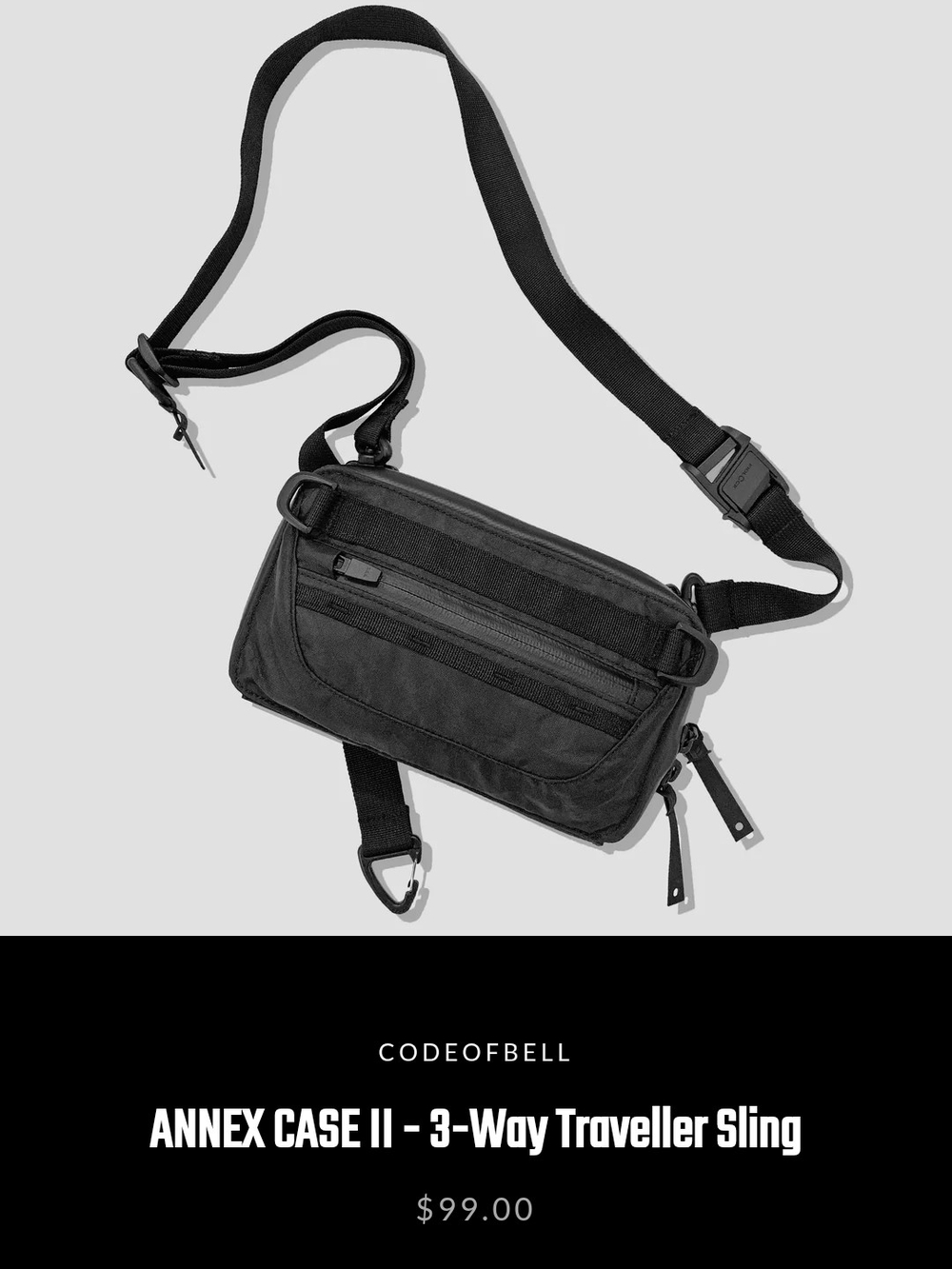 Code Of Bell Annex Case II 3-Way Traveller's Sling Men's Crossbody EDC - NWOT - Picture 15 of 16